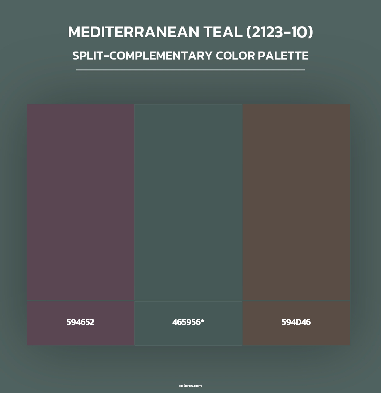Mediterranean Teal (2123-10) - Split-Complementary Color Palette