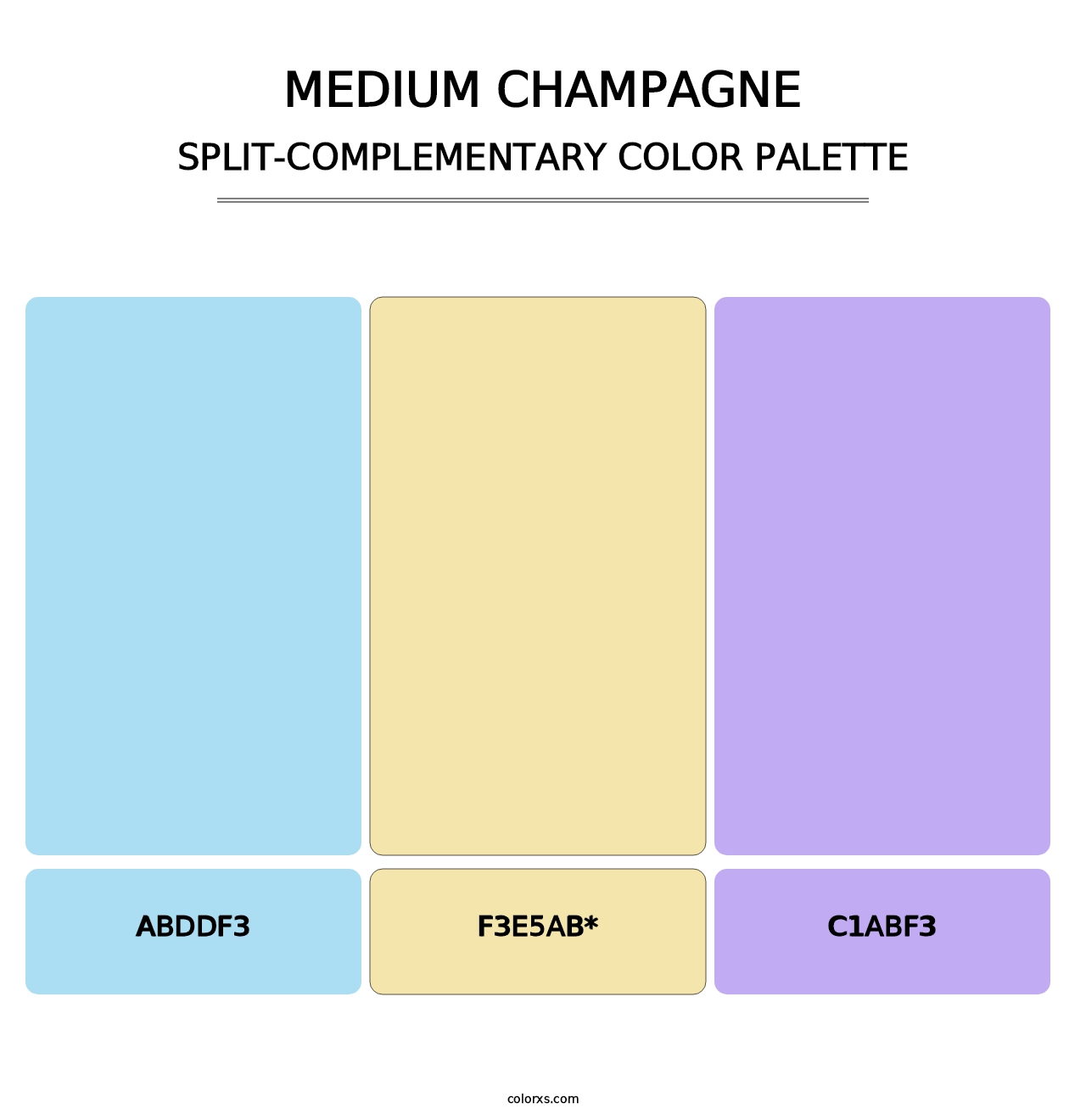 Medium Champagne - Split-Complementary Color Palette