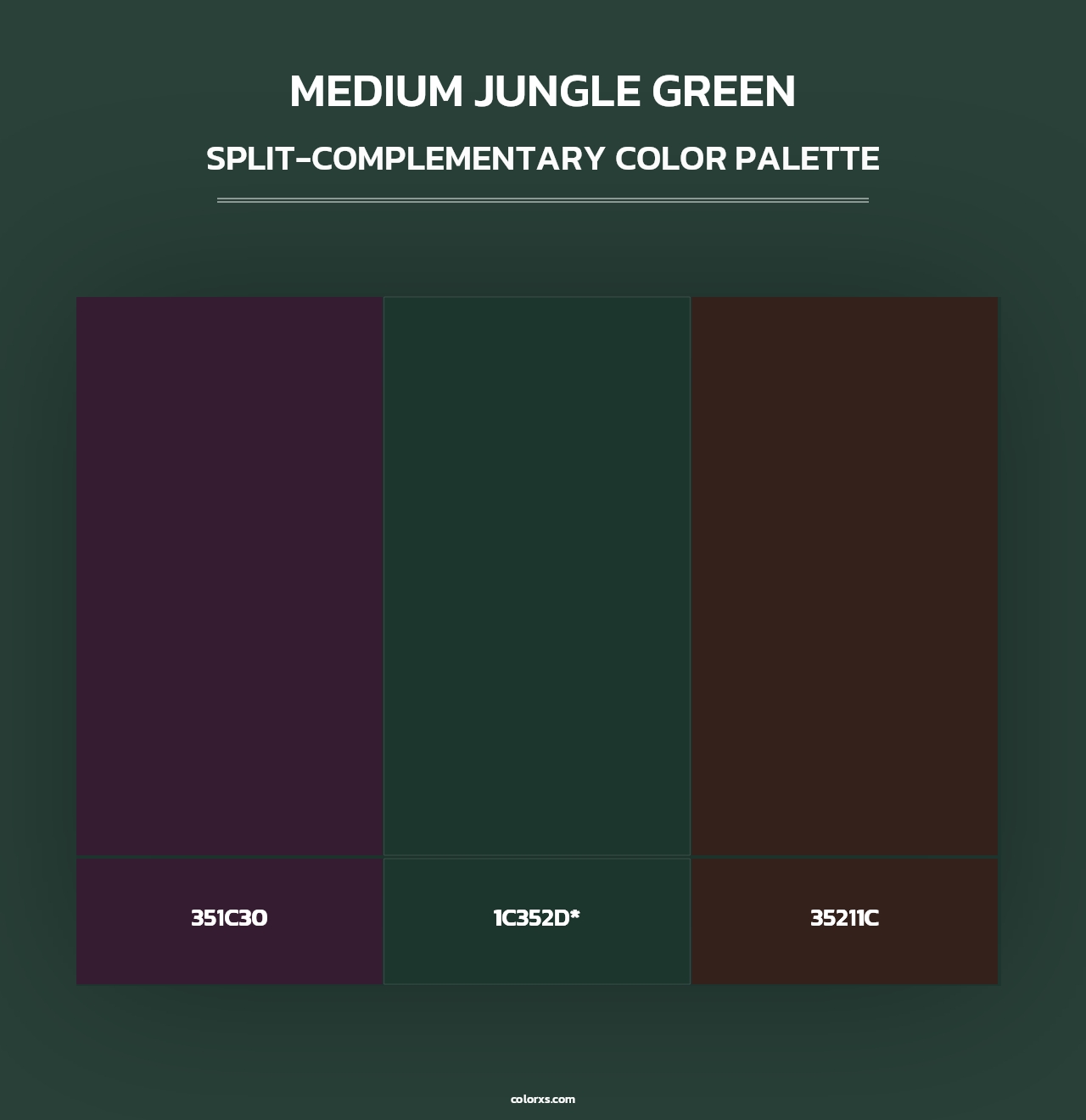 Medium Jungle Green - Split-Complementary Color Palette