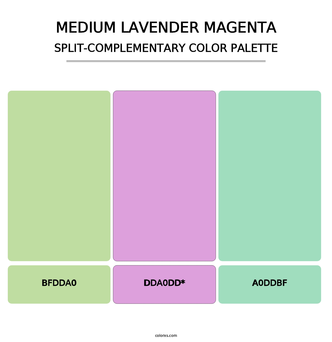 Medium Lavender Magenta - Split-Complementary Color Palette
