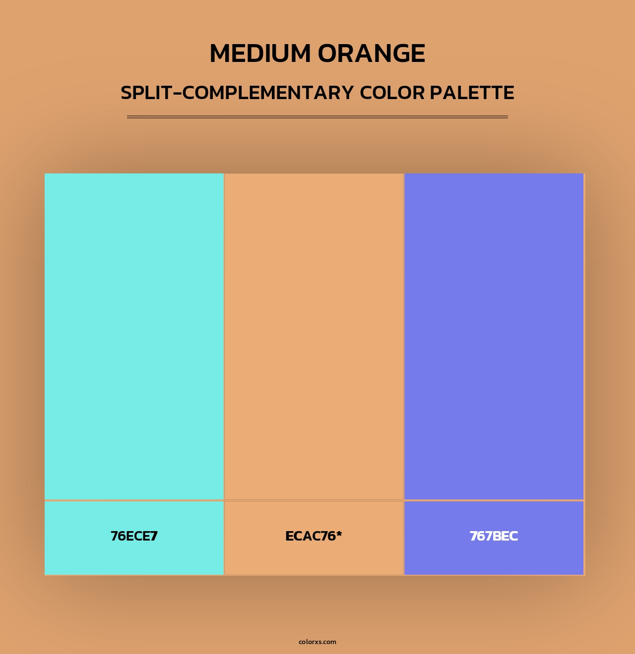 Medium Orange - Split-Complementary Color Palette