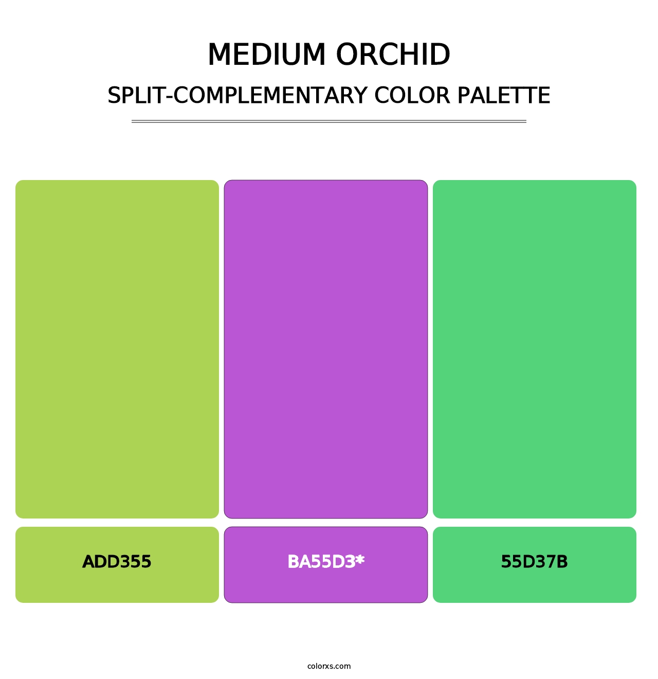 Medium Orchid - Split-Complementary Color Palette