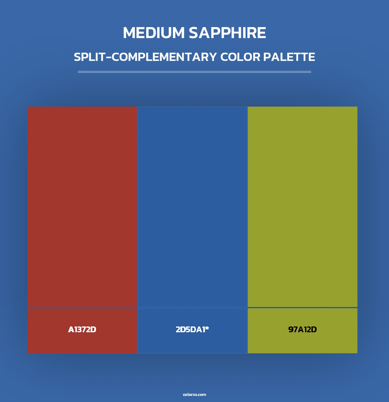 Medium Sapphire - Split-Complementary Color Palette