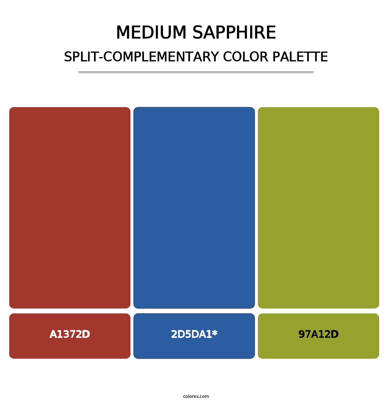 Medium Sapphire - Split-Complementary Color Palette