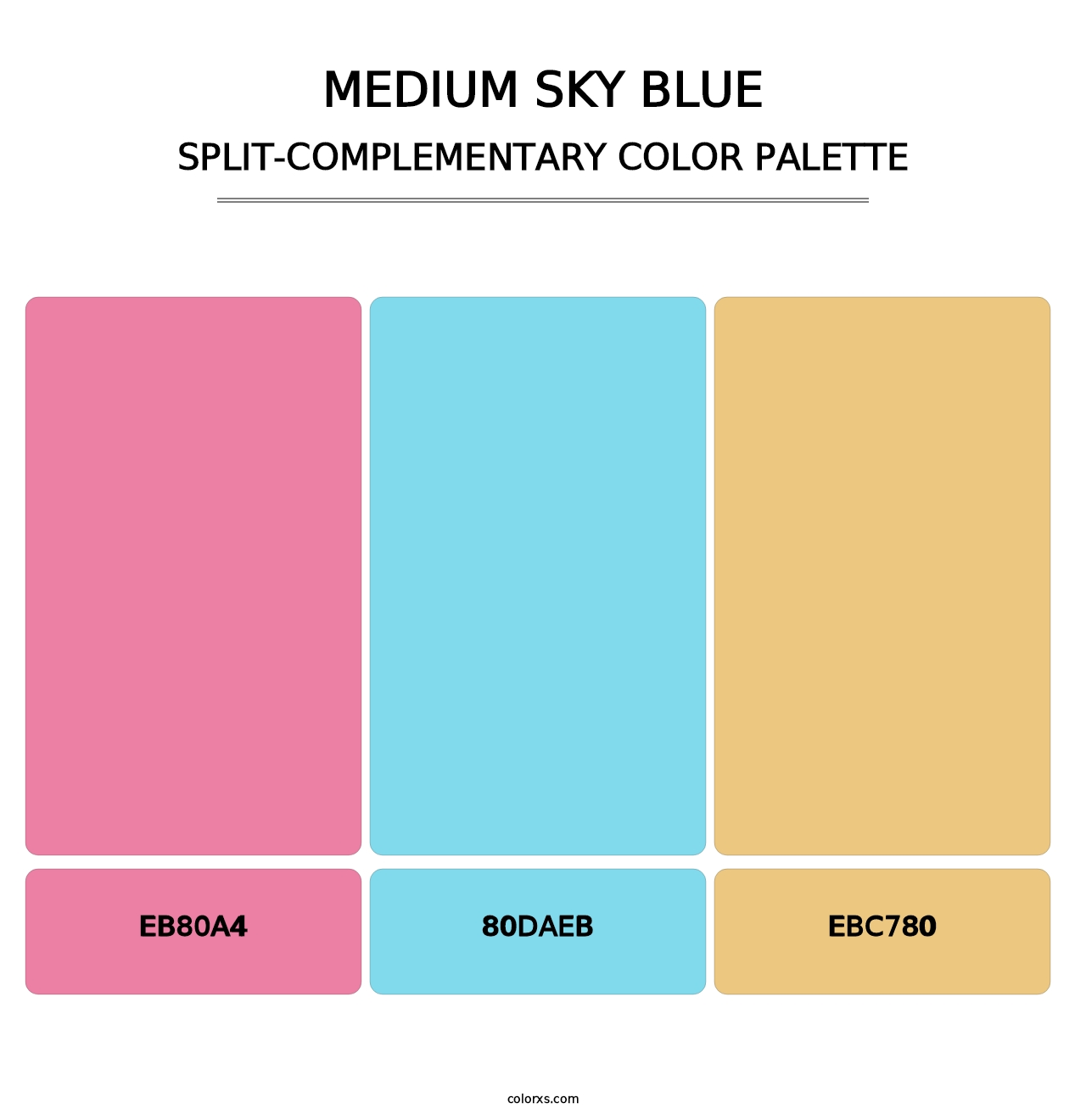Medium Sky Blue - Split-Complementary Color Palette