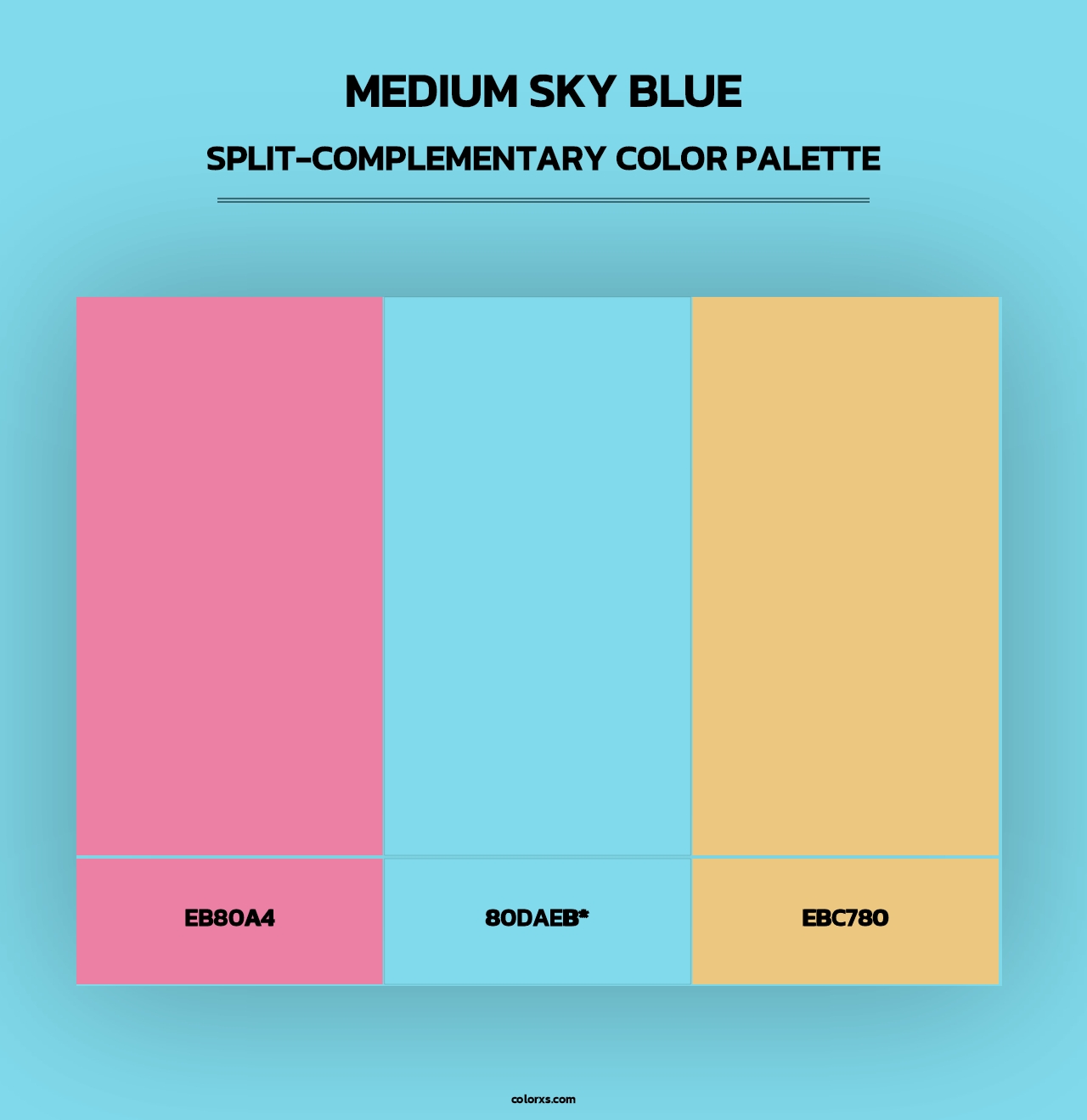Medium Sky Blue - Split-Complementary Color Palette