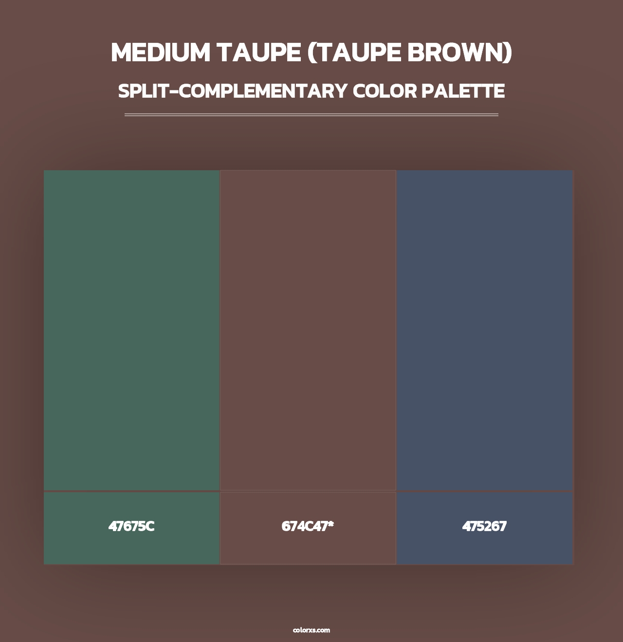 Medium Taupe (Taupe Brown) - Split-Complementary Color Palette