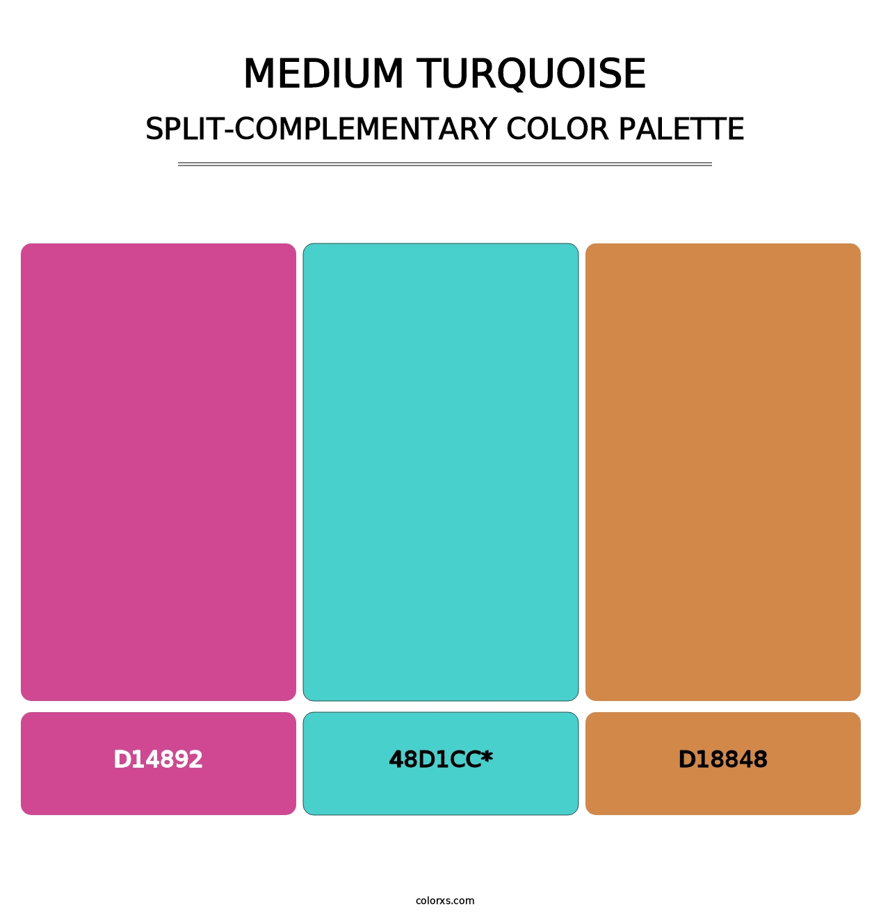 Medium Turquoise - Split-Complementary Color Palette