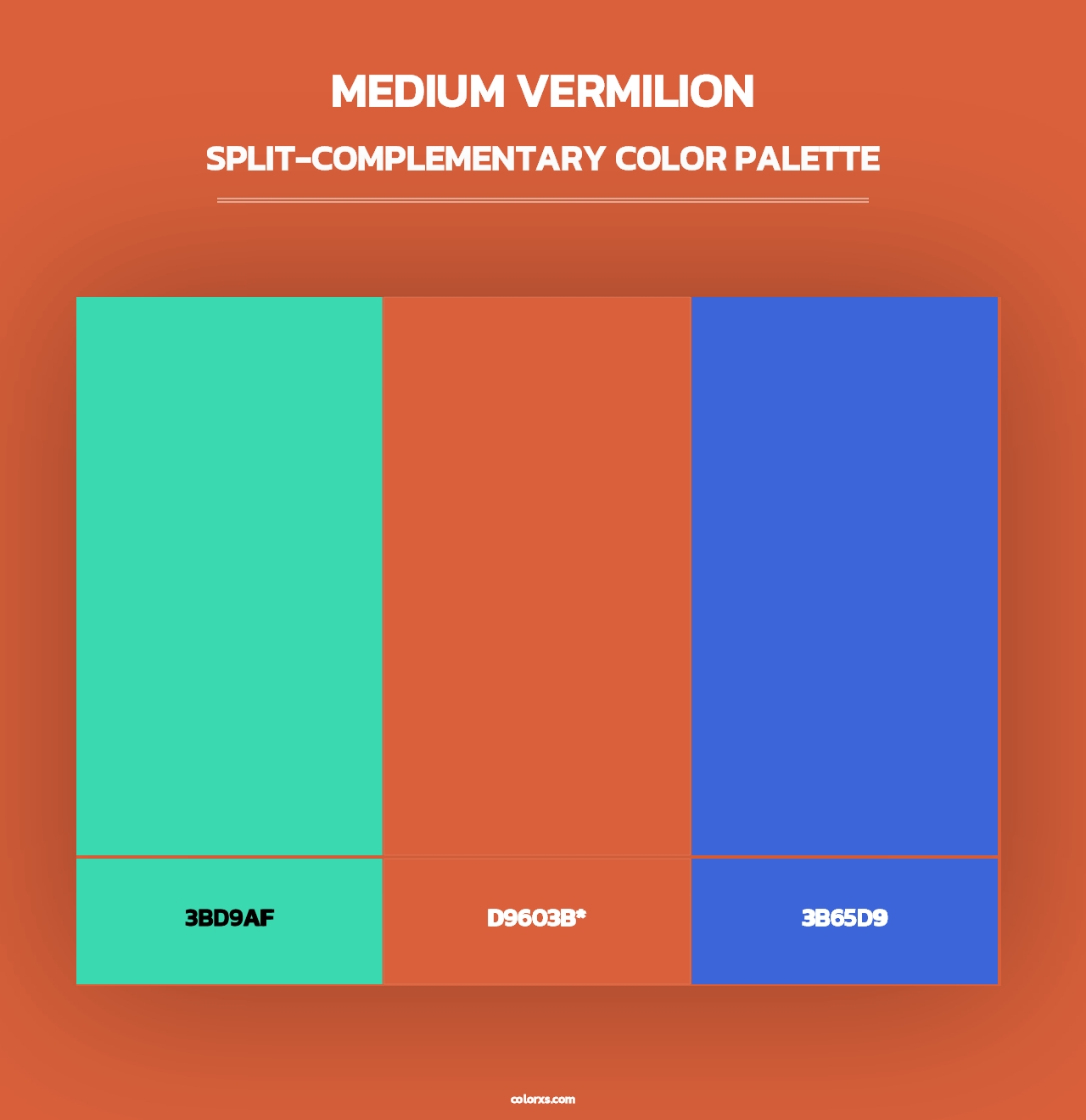 Medium Vermilion - Split-Complementary Color Palette