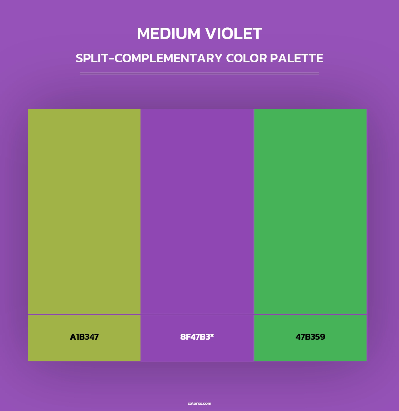 Medium Violet - Split-Complementary Color Palette