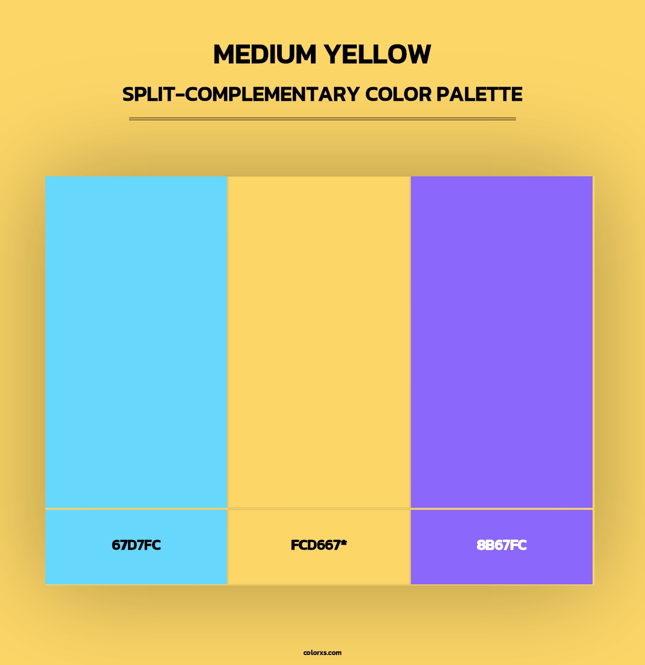 Medium Yellow - Split-Complementary Color Palette