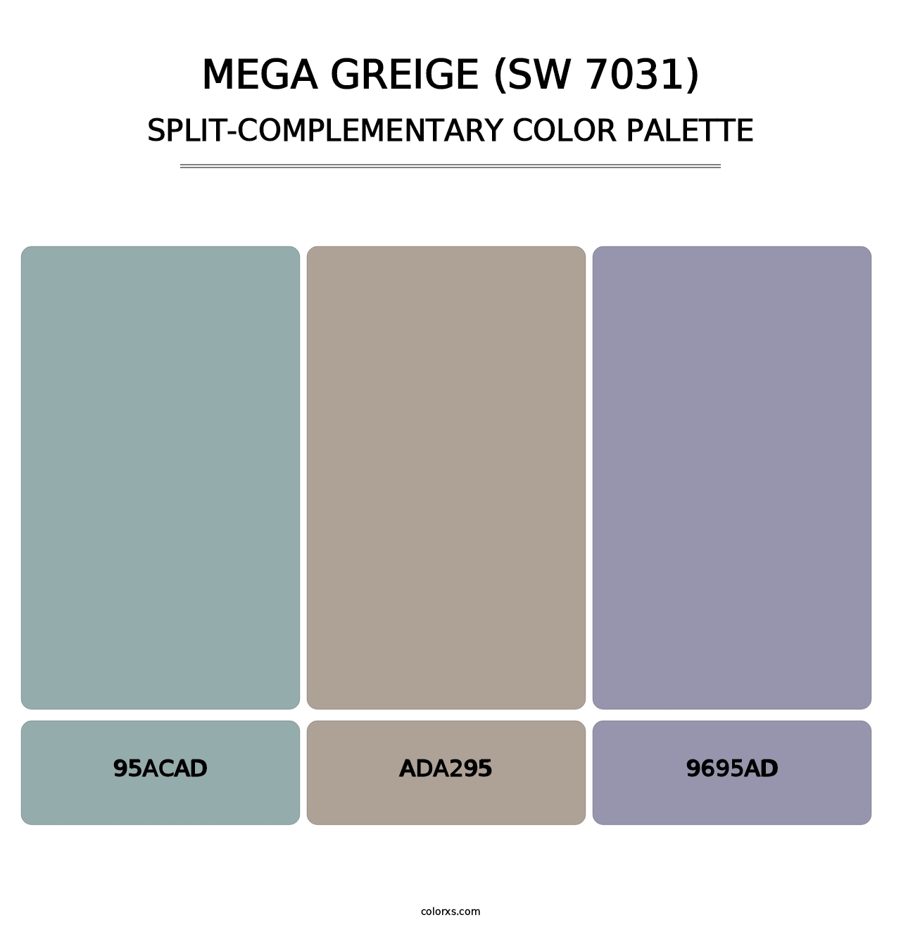 Mega Greige (SW 7031) - Split-Complementary Color Palette