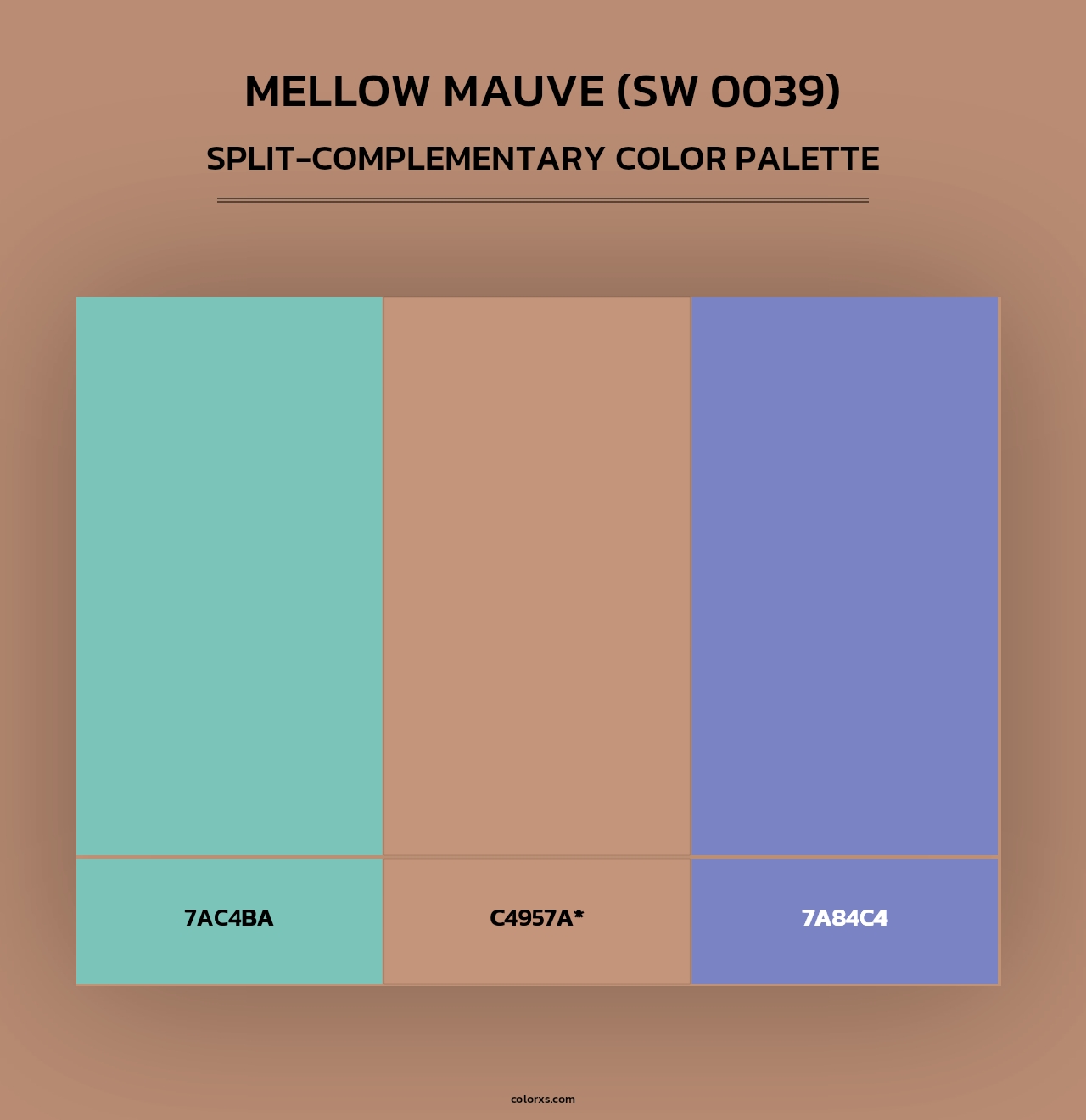 Mellow Mauve (SW 0039) - Split-Complementary Color Palette