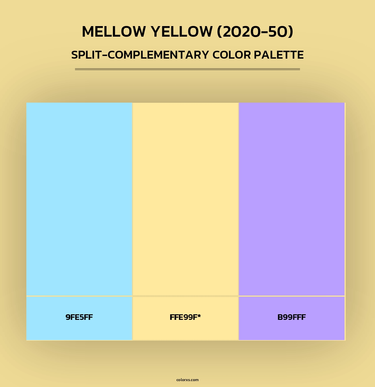 Mellow Yellow (2020-50) - Split-Complementary Color Palette
