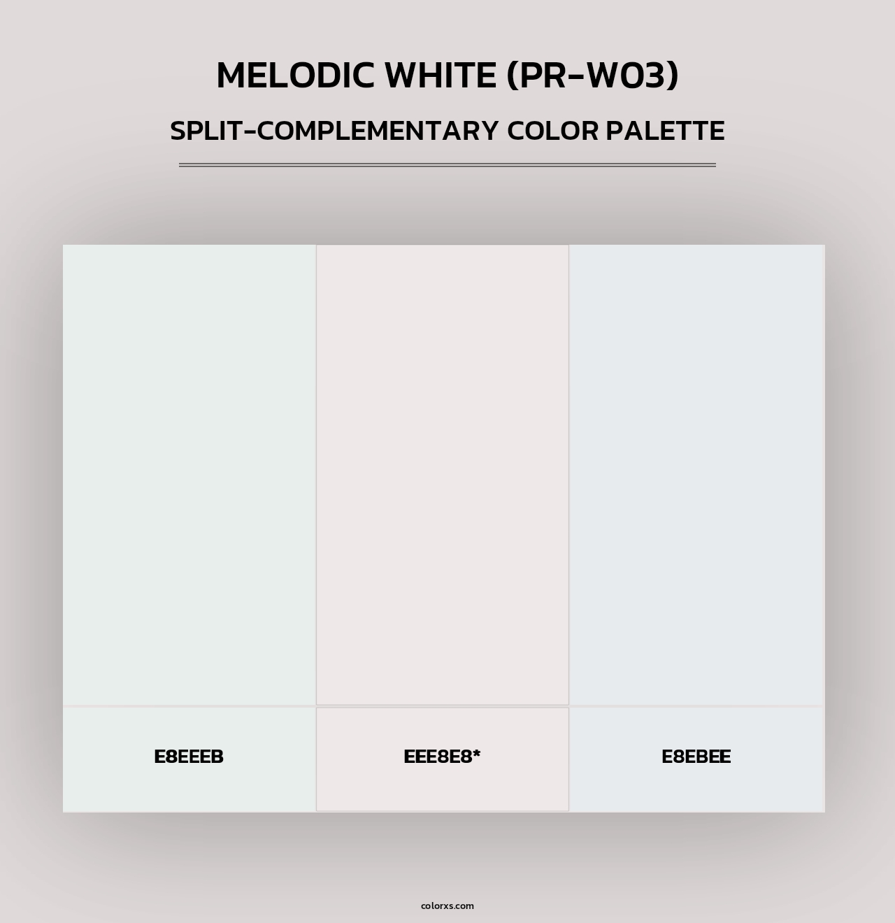 Melodic White (PR-W03) - Split-Complementary Color Palette