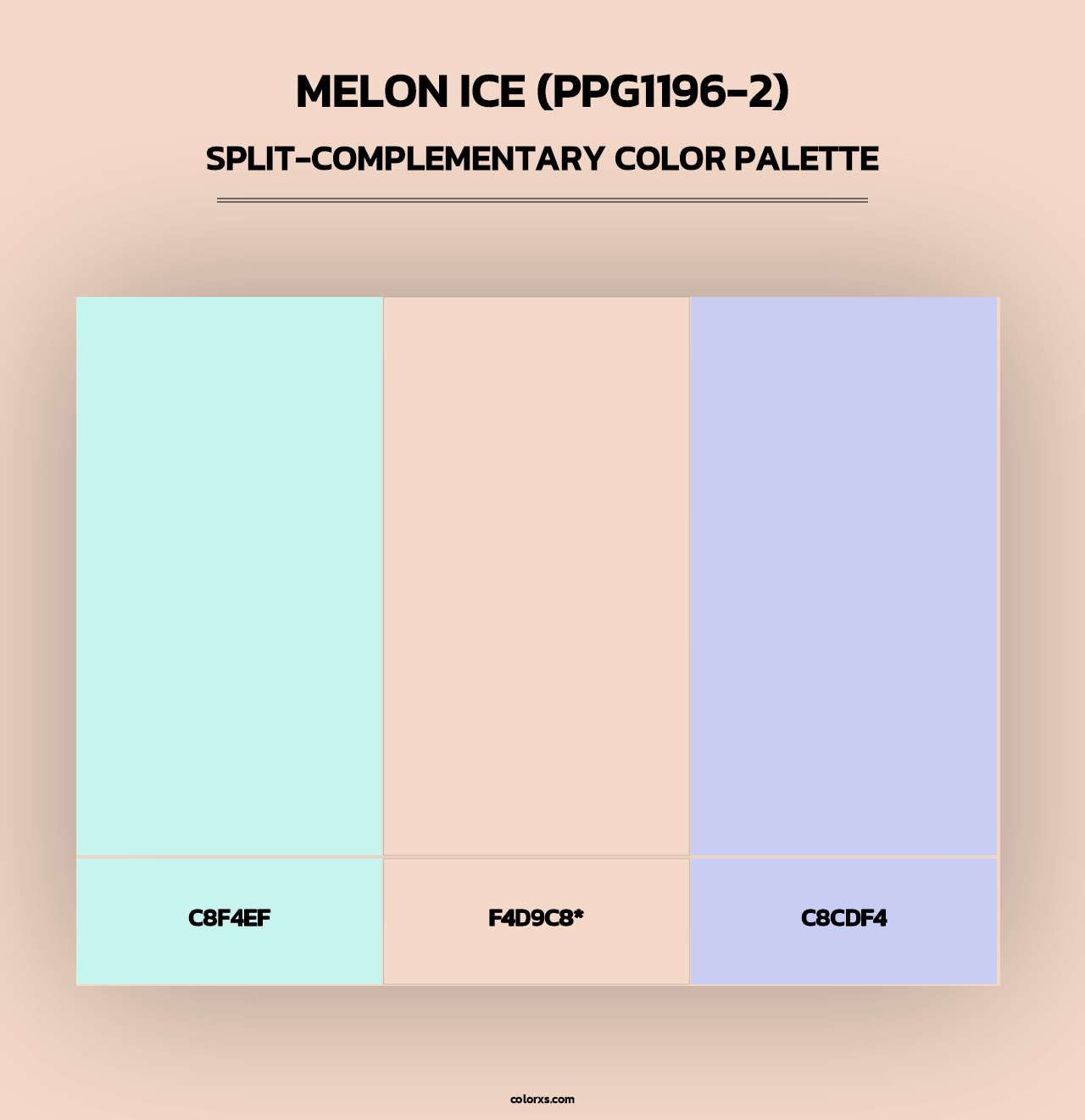 Melon Ice (PPG1196-2) - Split-Complementary Color Palette