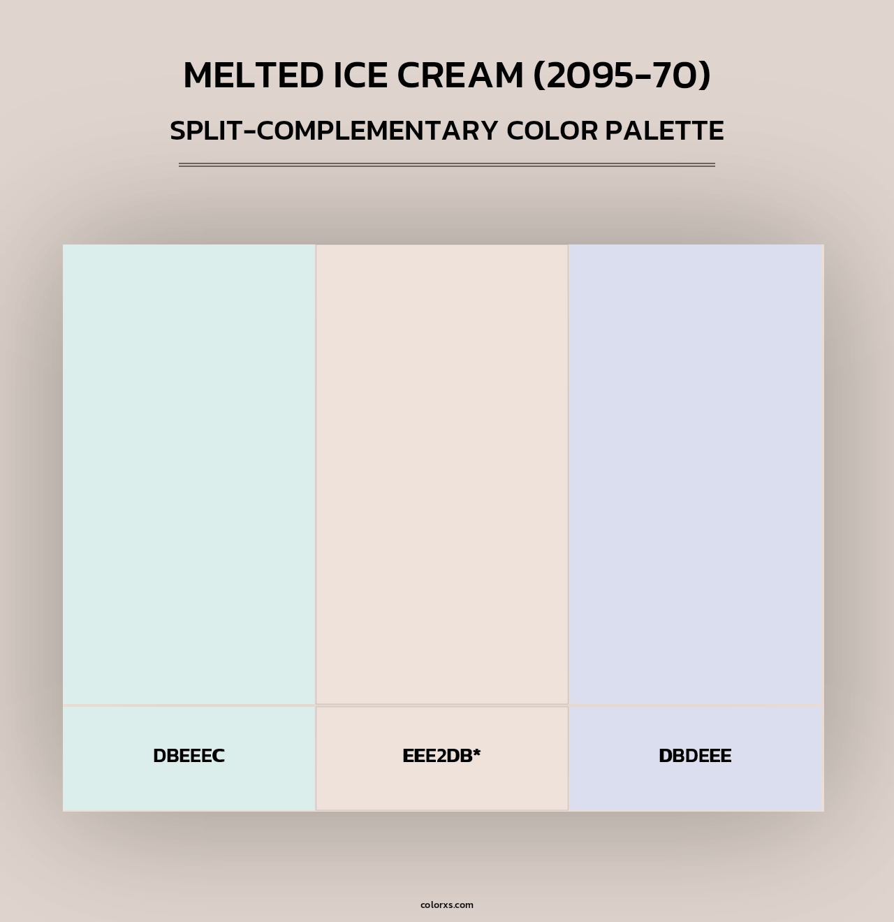Melted Ice Cream (2095-70) - Split-Complementary Color Palette