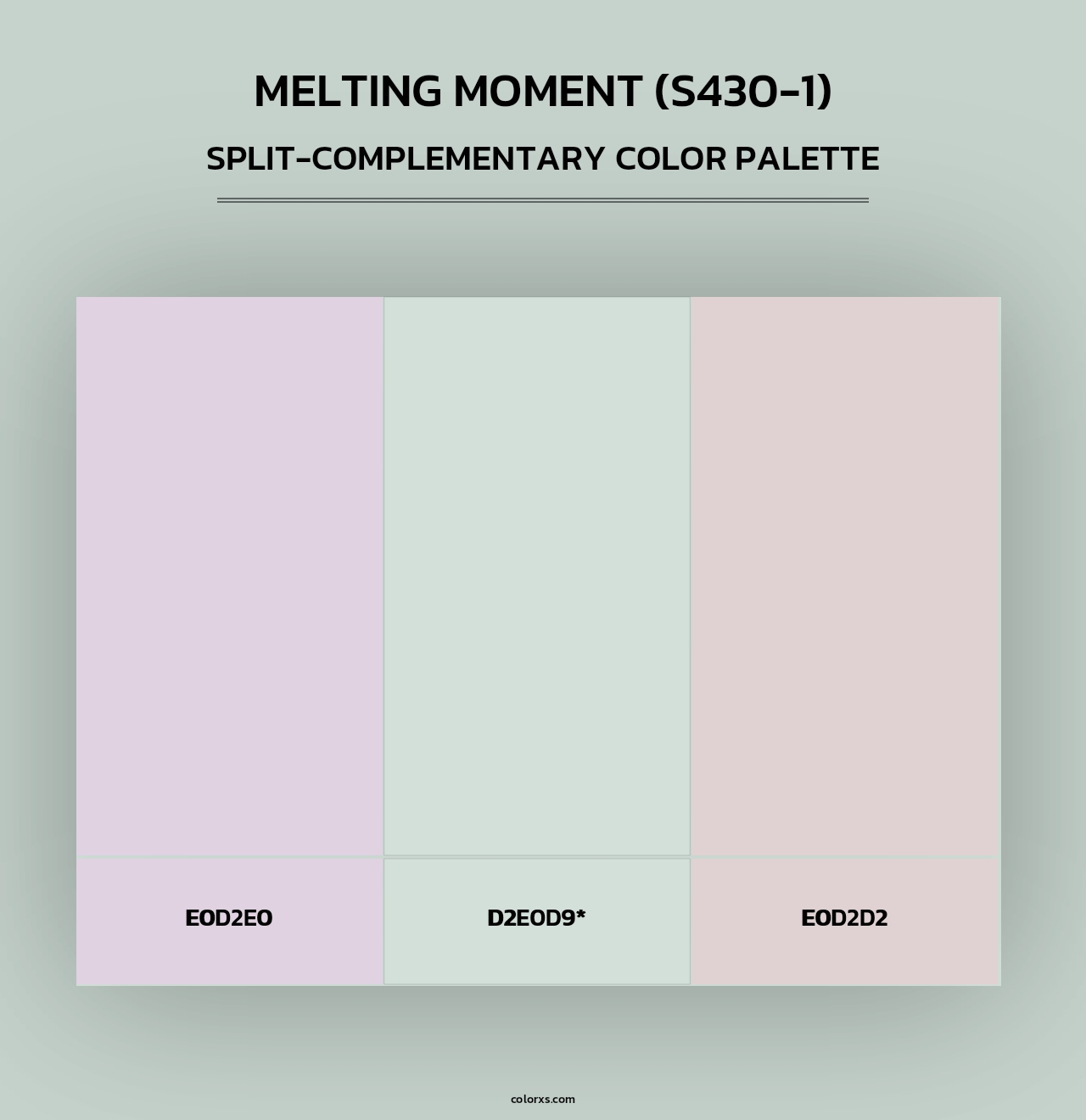 Melting Moment (S430-1) - Split-Complementary Color Palette