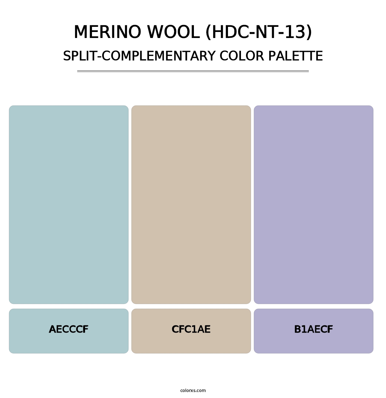 Merino Wool (HDC-NT-13) - Split-Complementary Color Palette