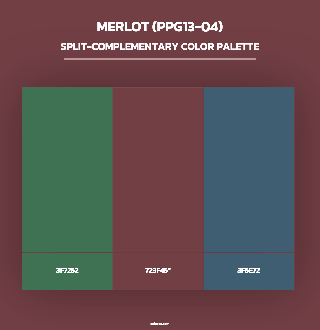 Merlot (PPG13-04) - Split-Complementary Color Palette
