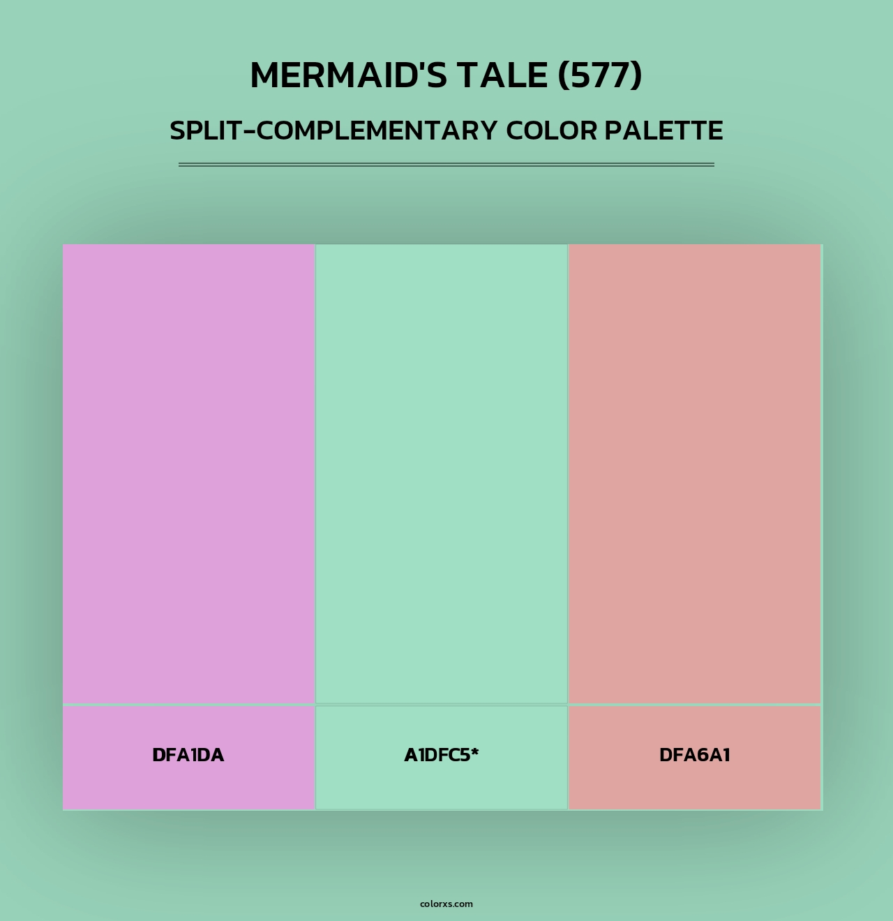 Mermaid's Tale (577) - Split-Complementary Color Palette