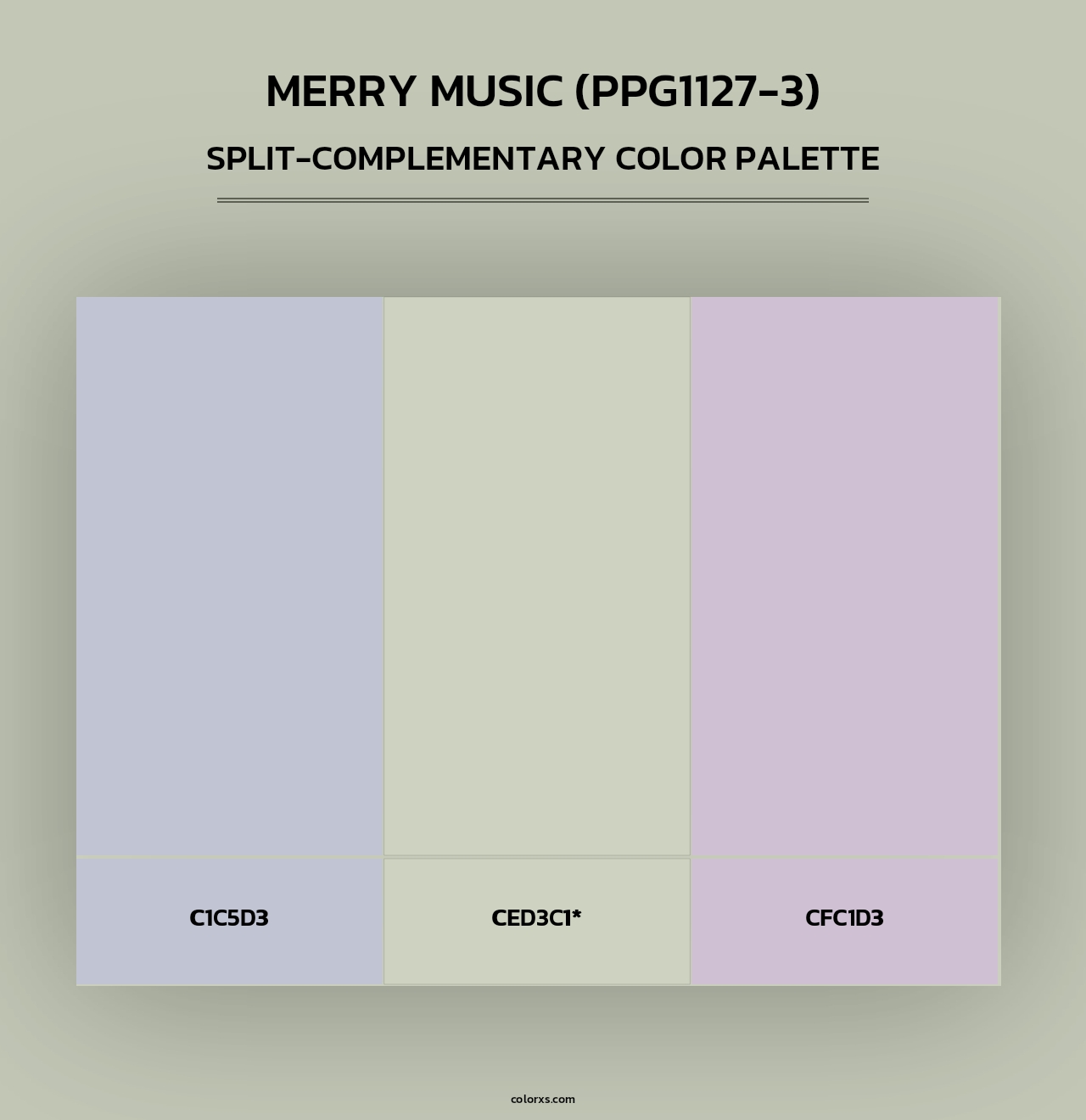 Merry Music (PPG1127-3) - Split-Complementary Color Palette