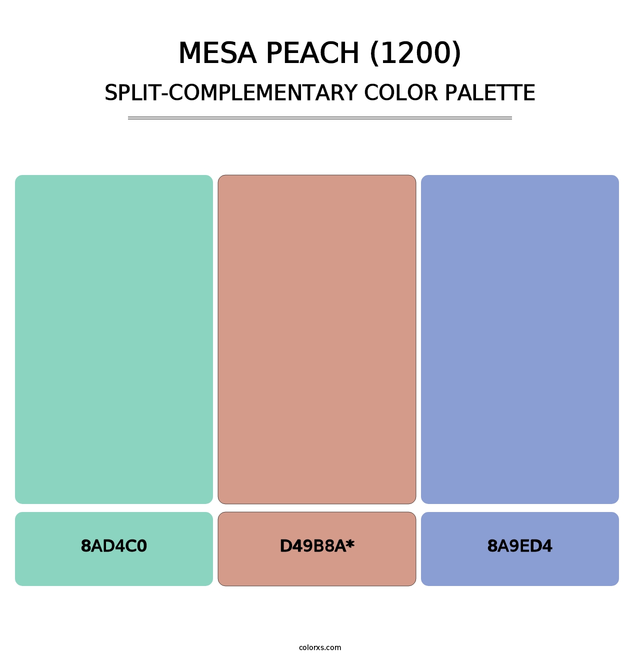 Mesa Peach (1200) - Split-Complementary Color Palette
