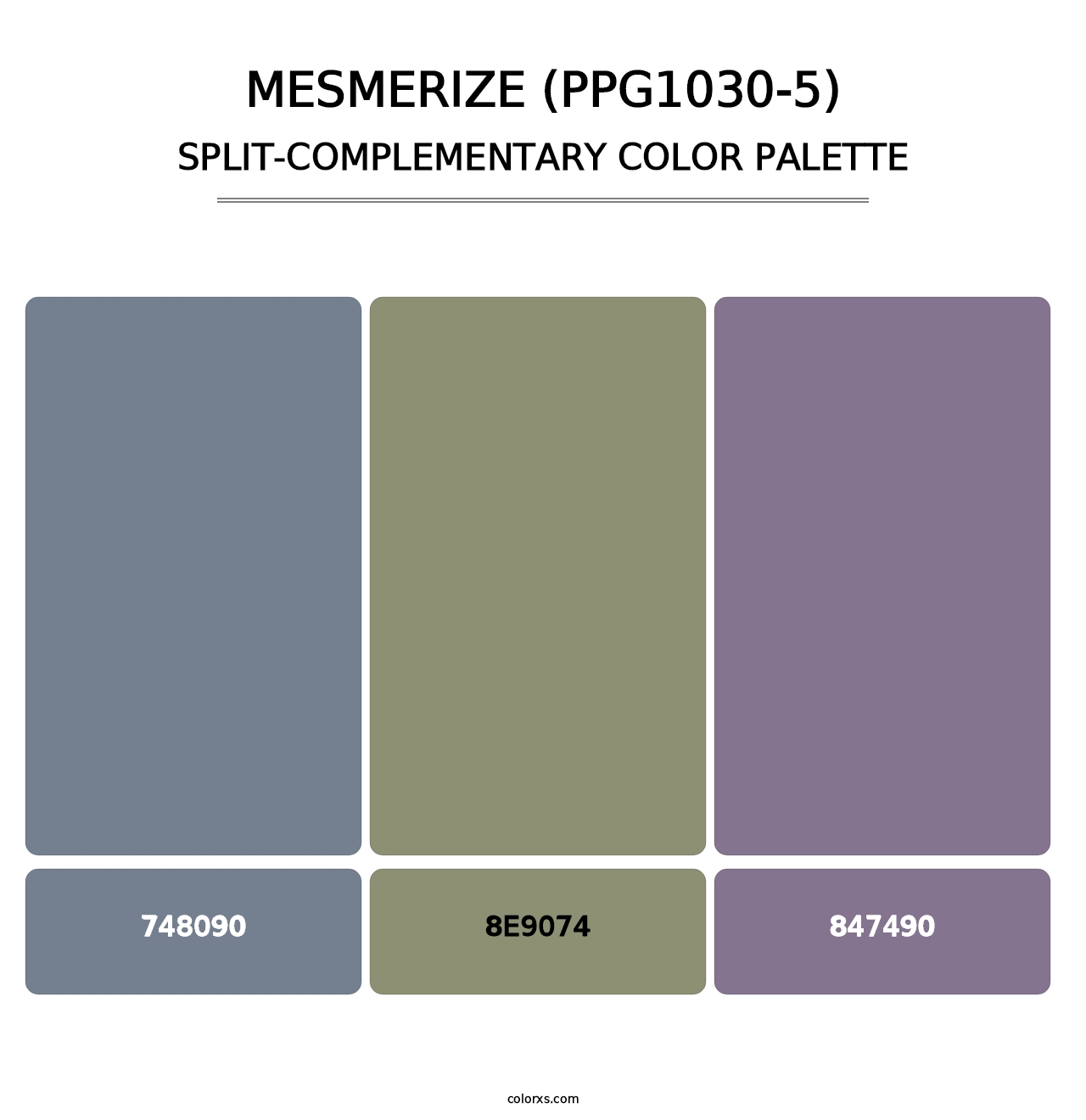 Mesmerize (PPG1030-5) - Split-Complementary Color Palette