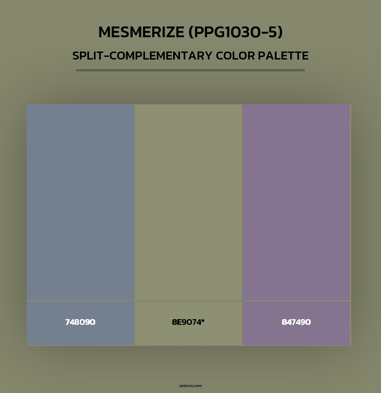 Mesmerize (PPG1030-5) - Split-Complementary Color Palette
