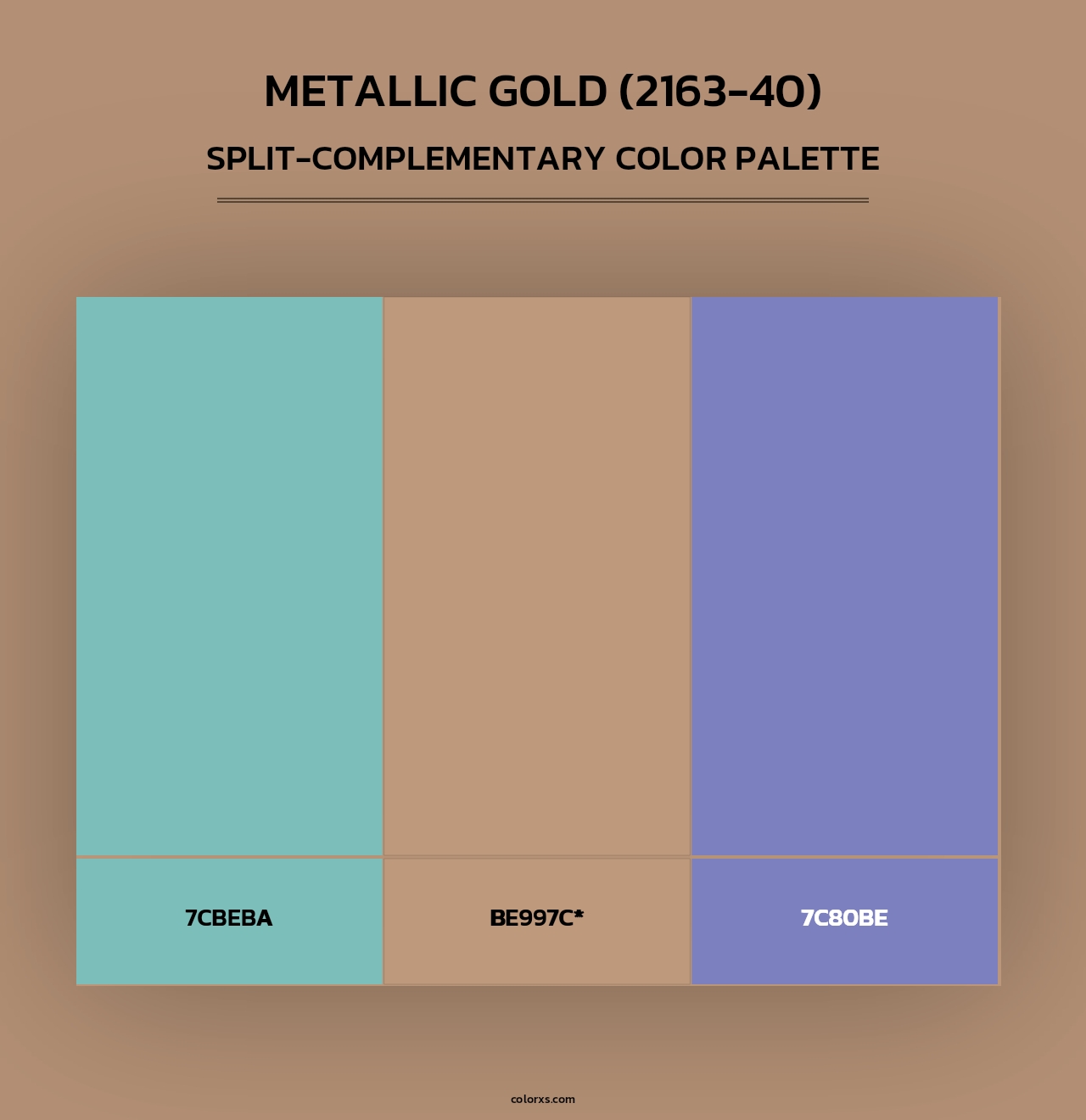 Metallic Gold (2163-40) - Split-Complementary Color Palette