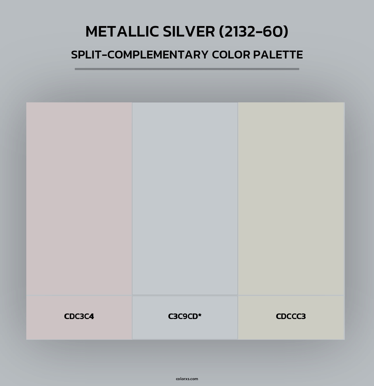 Metallic Silver (2132-60) - Split-Complementary Color Palette