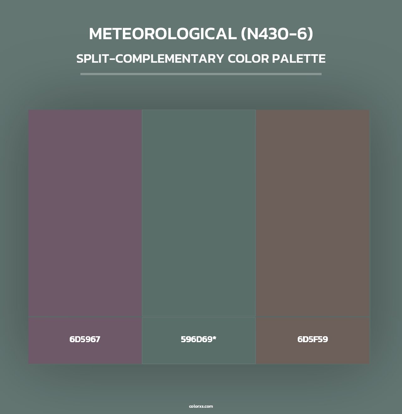 Meteorological (N430-6) - Split-Complementary Color Palette
