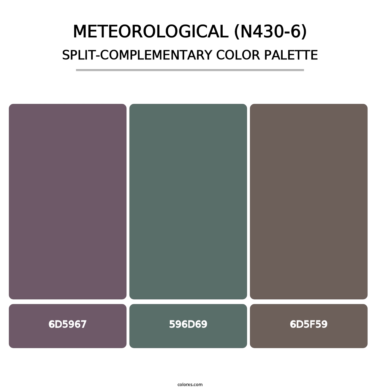 Meteorological (N430-6) - Split-Complementary Color Palette
