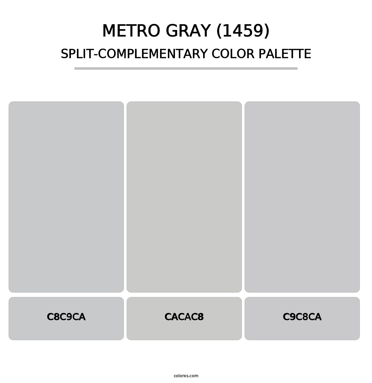 Metro Gray (1459) - Split-Complementary Color Palette