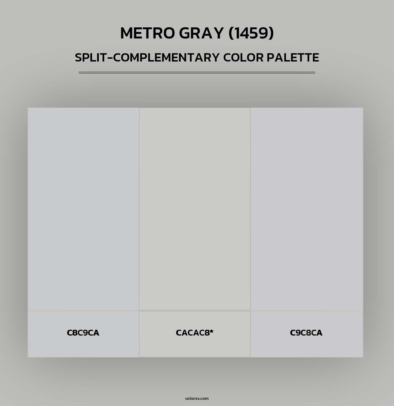 Metro Gray (1459) - Split-Complementary Color Palette