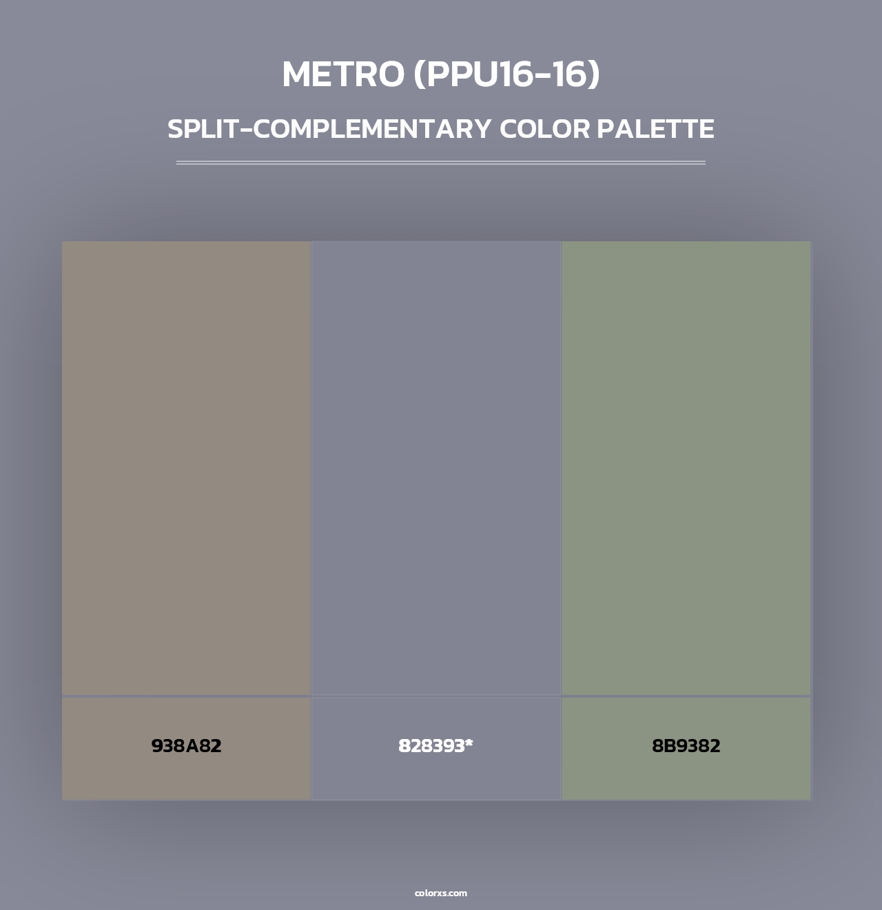 Metro (PPU16-16) - Split-Complementary Color Palette