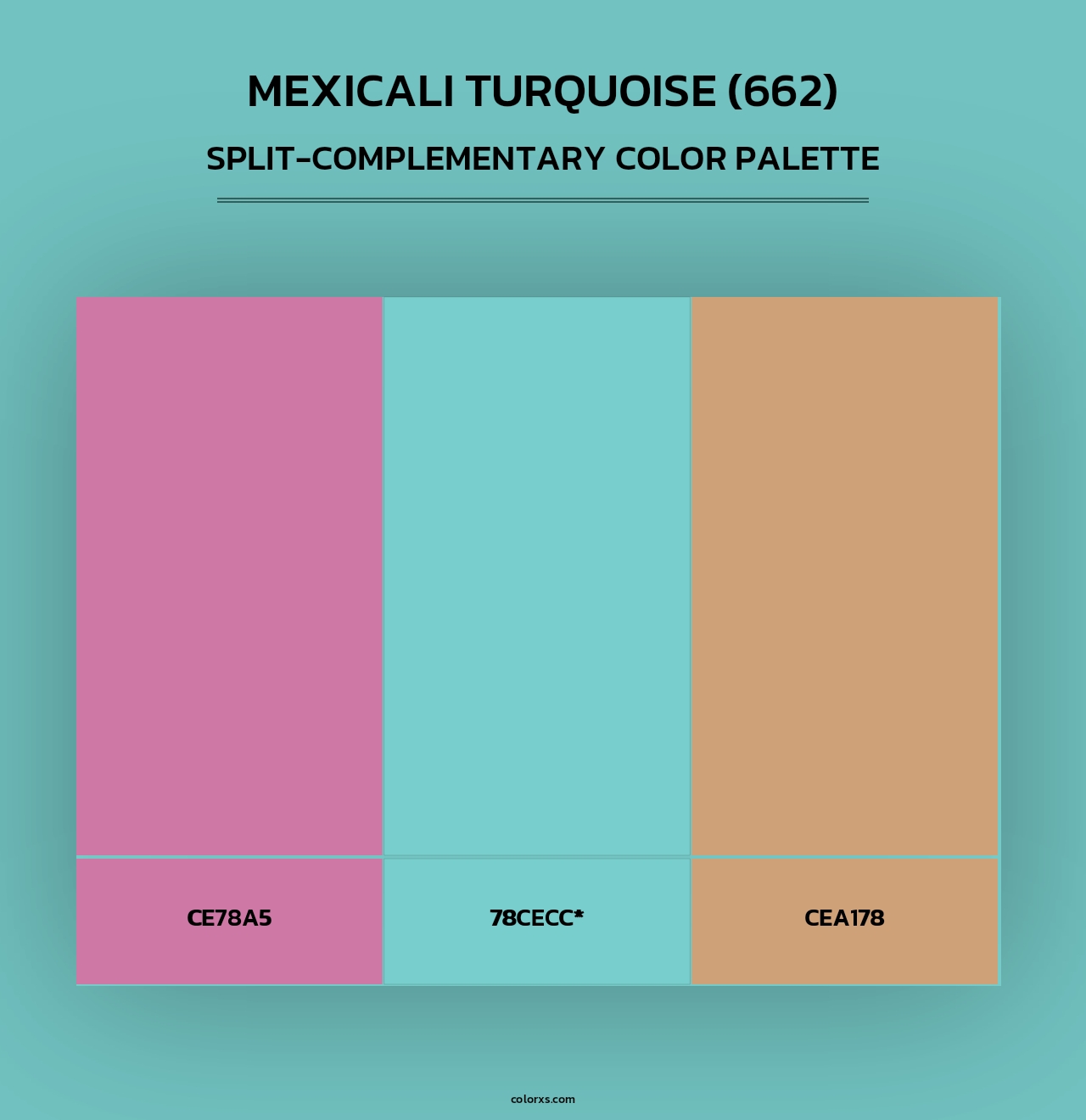 Mexicali Turquoise (662) - Split-Complementary Color Palette