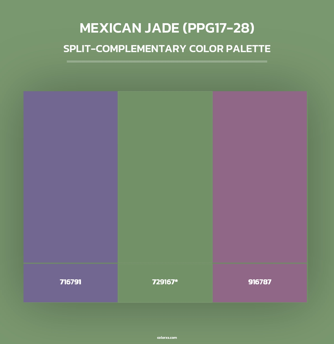 Mexican Jade (PPG17-28) - Split-Complementary Color Palette