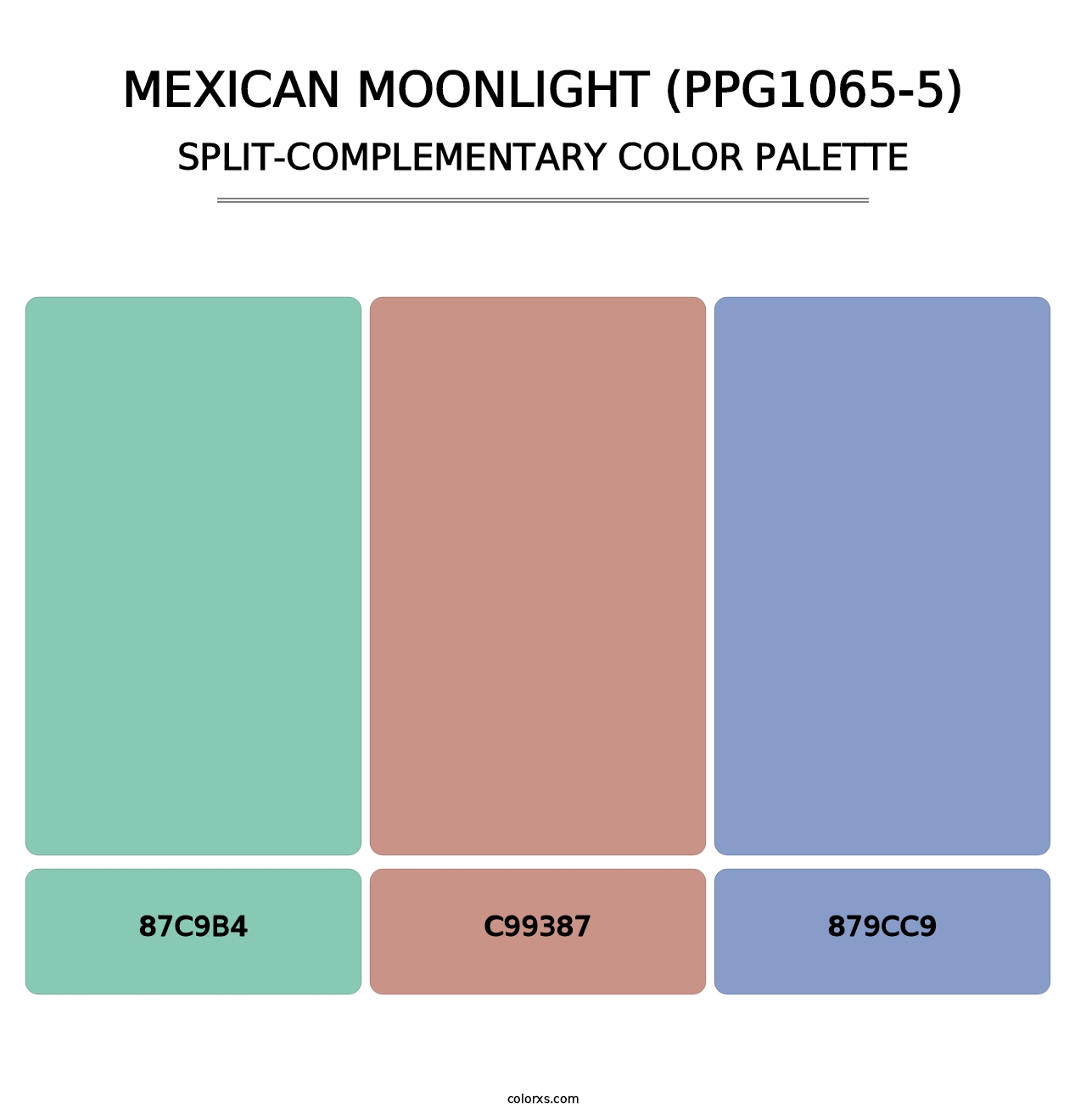 Mexican Moonlight (PPG1065-5) - Split-Complementary Color Palette