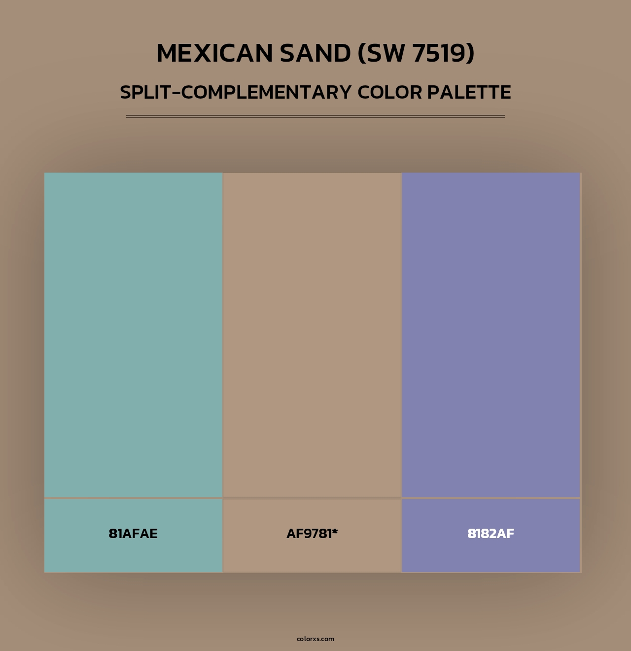 Mexican Sand (SW 7519) - Split-Complementary Color Palette
