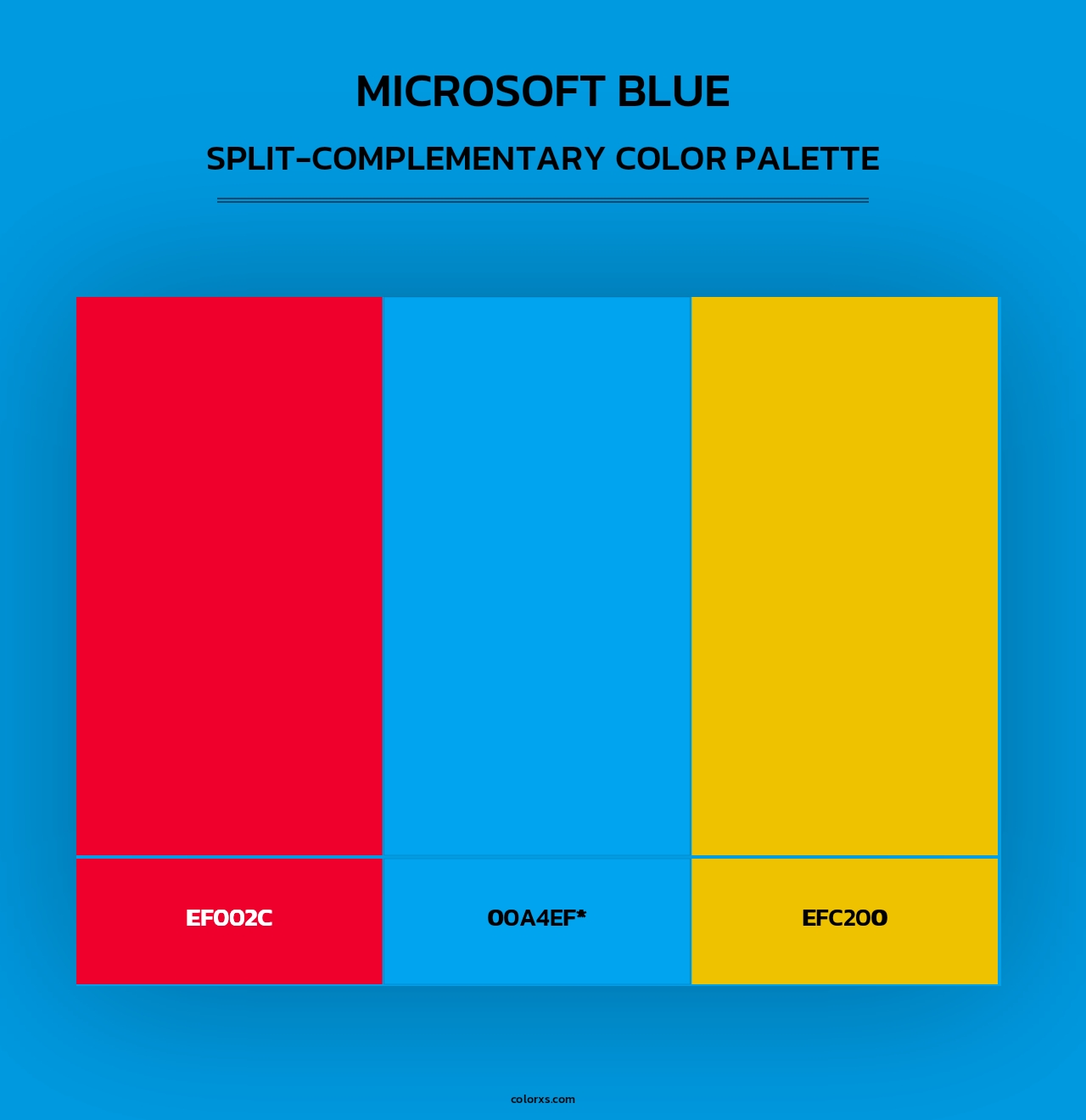 Microsoft Blue - Split-Complementary Color Palette