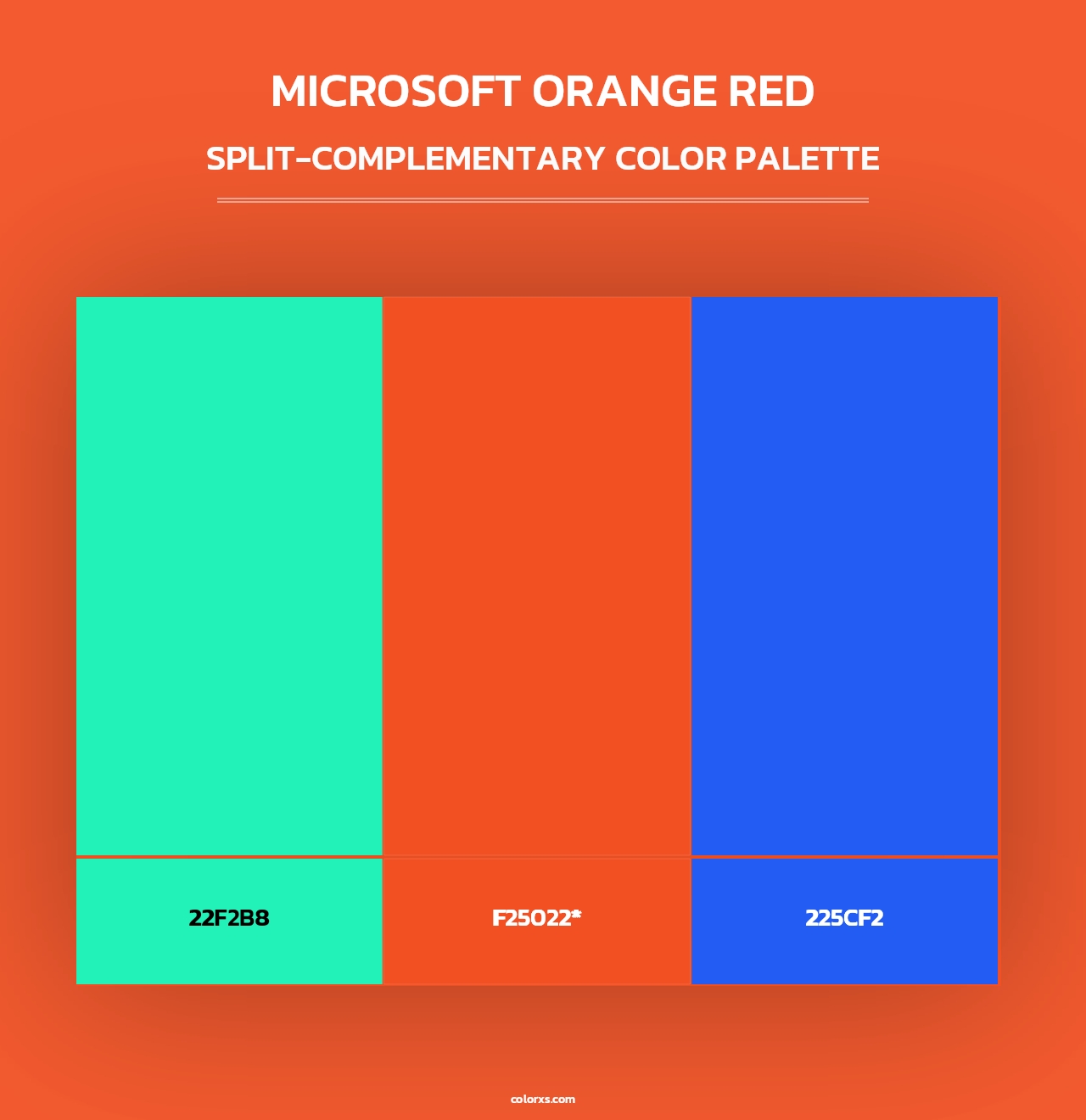 Microsoft Orange Red - Split-Complementary Color Palette