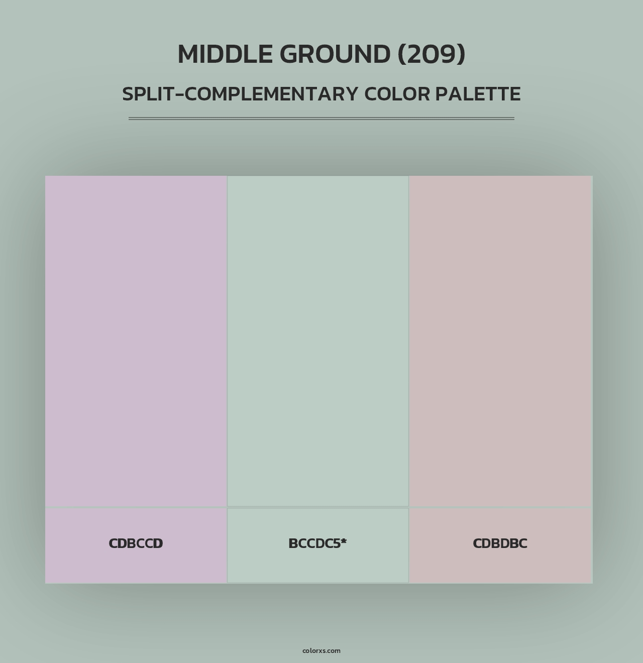 Middle Ground (209) - Split-Complementary Color Palette