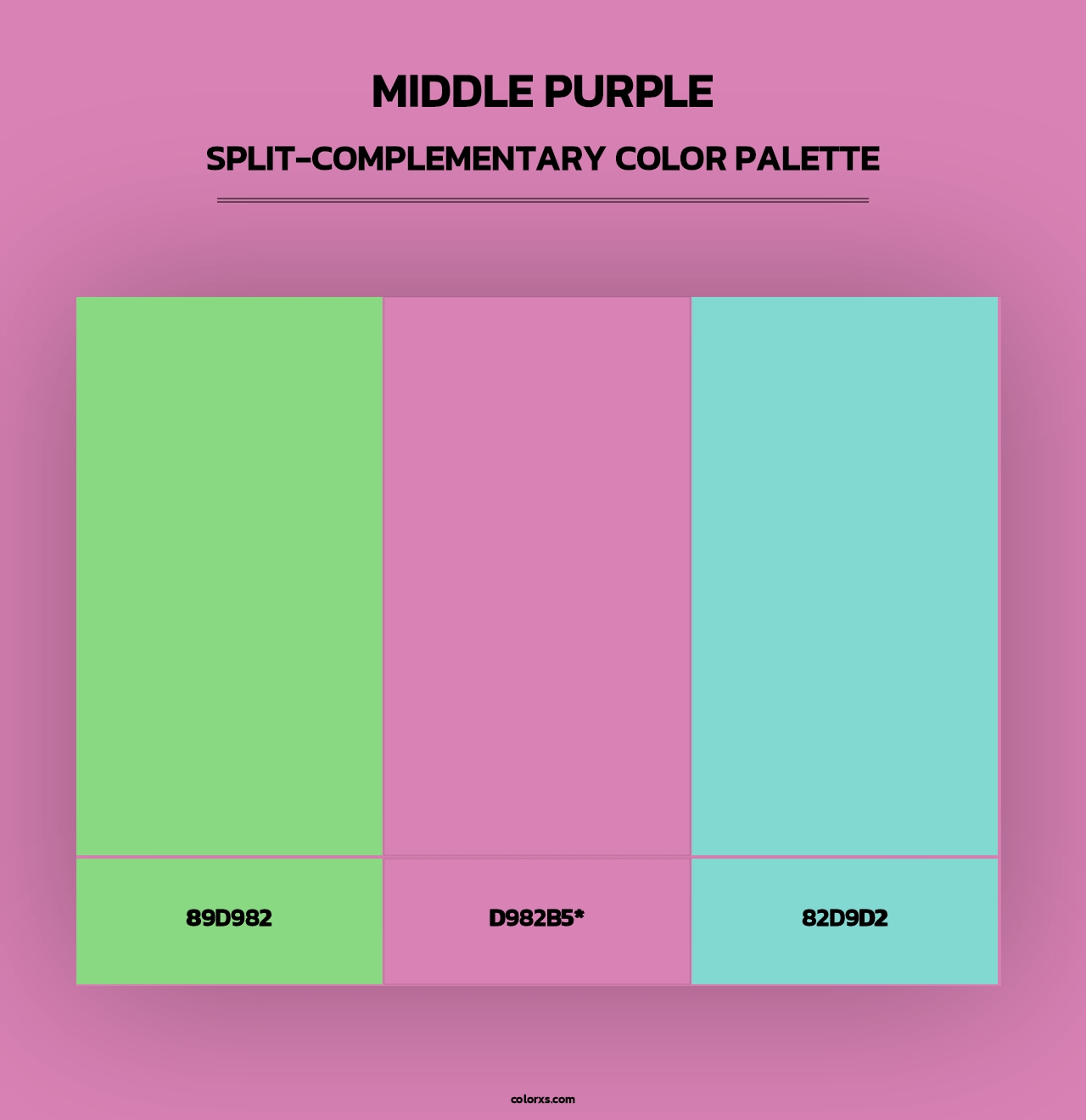 Middle Purple - Split-Complementary Color Palette