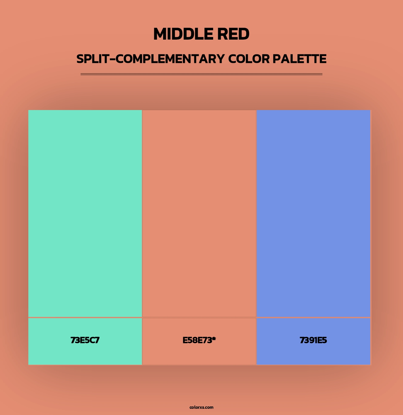 Middle Red - Split-Complementary Color Palette