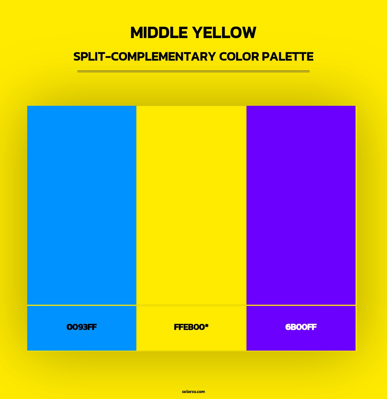 Middle Yellow - Split-Complementary Color Palette
