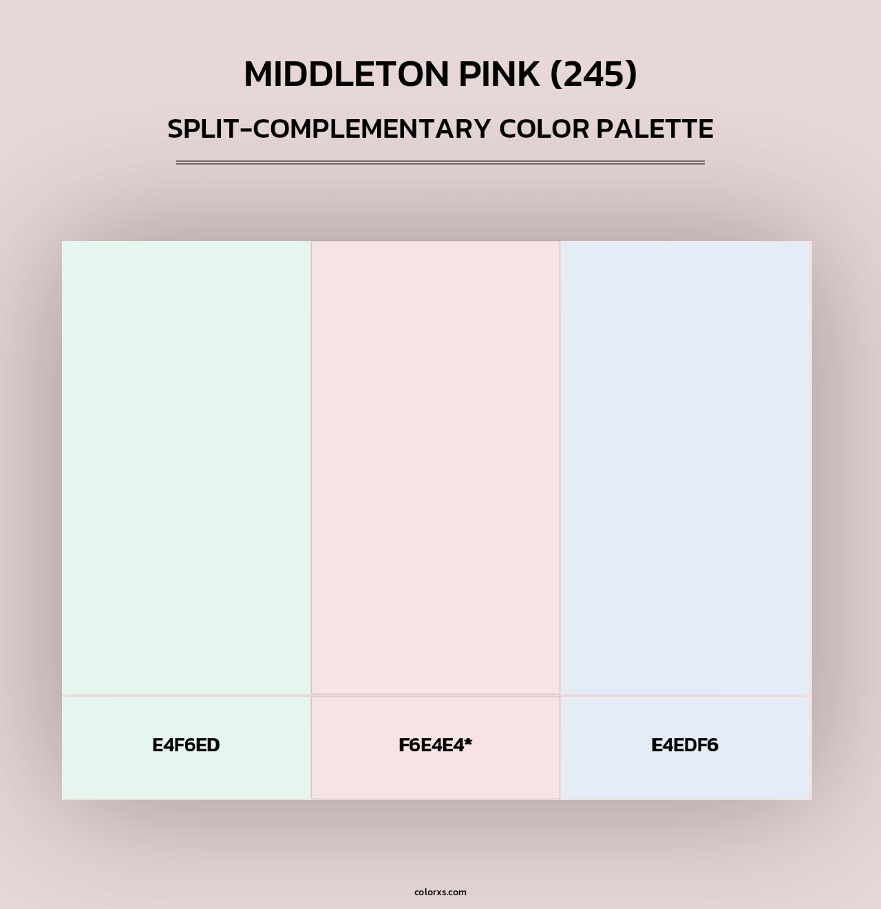 Middleton Pink (245) - Split-Complementary Color Palette