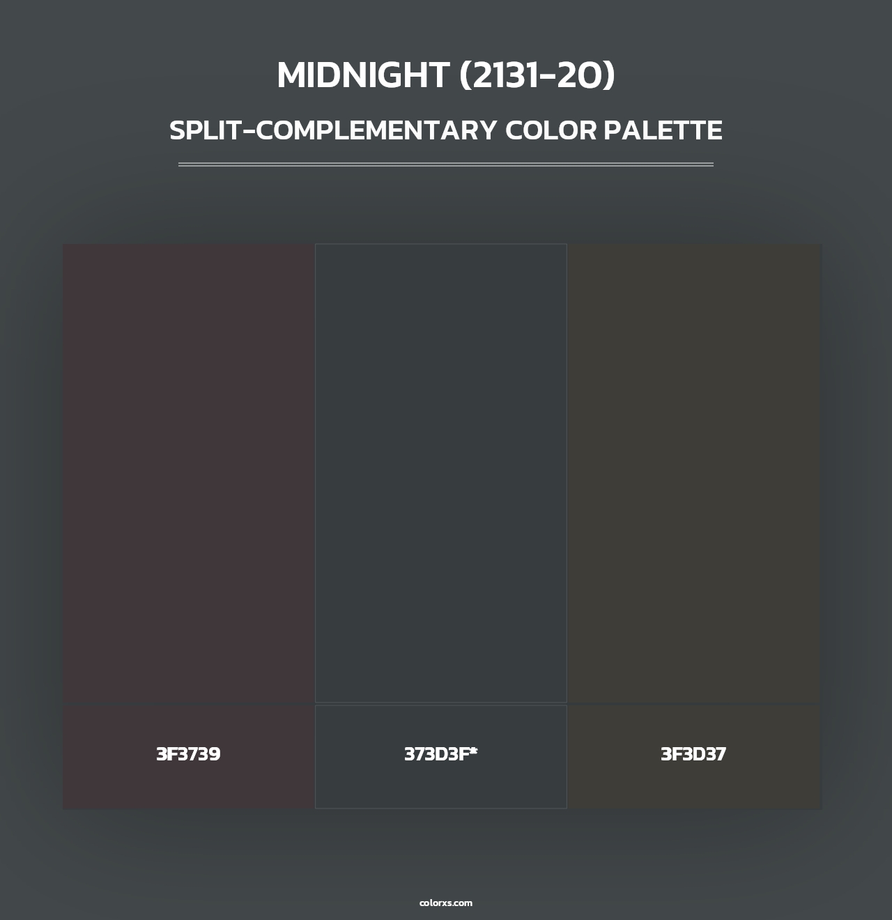 Midnight (2131-20) - Split-Complementary Color Palette