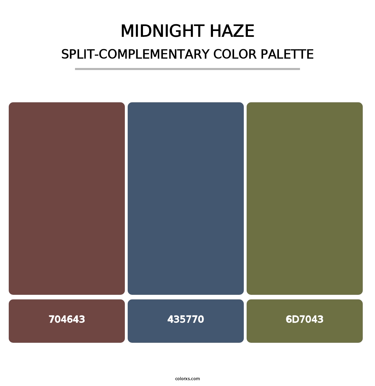 Midnight Haze - Split-Complementary Color Palette