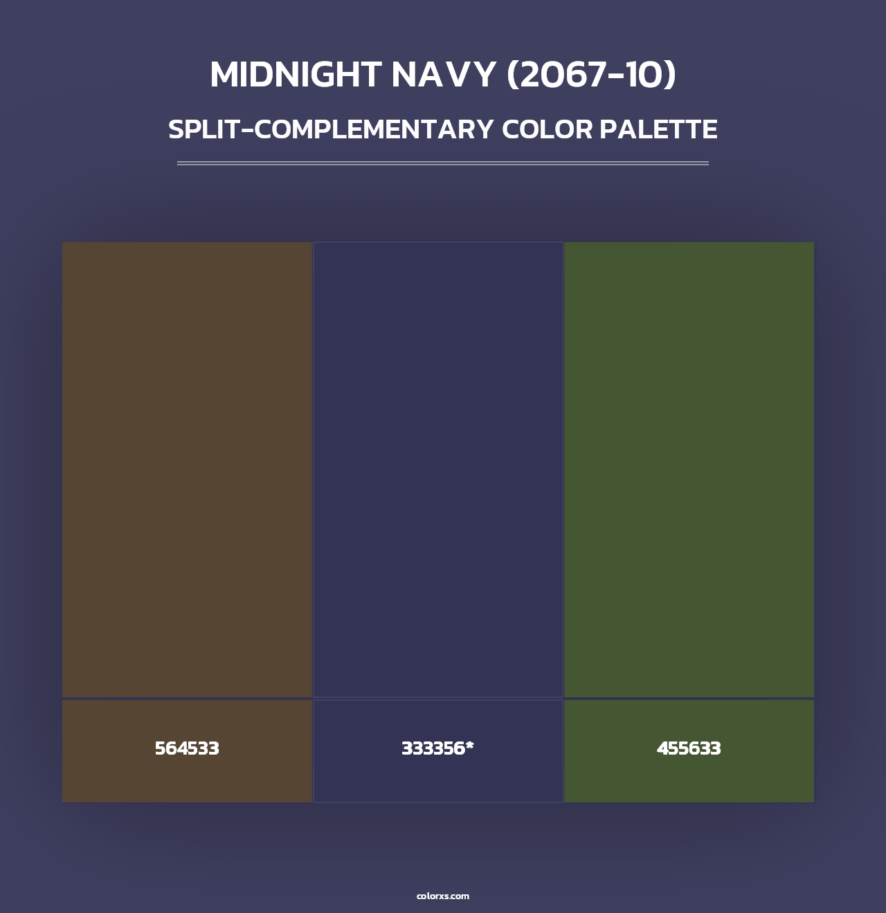 Midnight Navy (2067-10) - Split-Complementary Color Palette